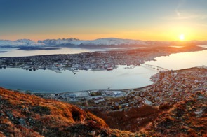 Sunset over Tromsø, Norway