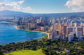 Aerial view of Honolulu, Hawaii