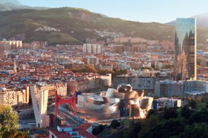 Aerial view of Bilbao, Spain