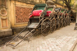 Rickshaws in Kolkata, India