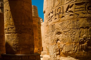Hieroglyphics at Luxor, Egypt