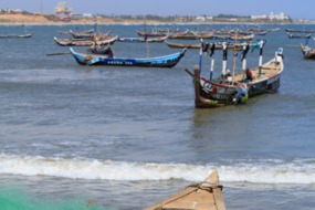 Fishing boats in Jamestown, Accra