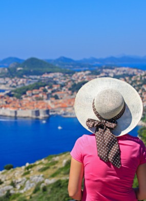 Solo cruise traveller in Dubrovnik, Croatia