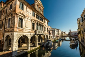 Canal in the old town of Chioggia, Italy