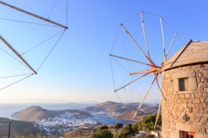 Windmills on Patmos, Greece