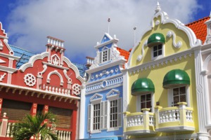 Dutch architecture in Oranjestad, Aruba