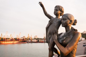 Fisherwoman Sonia statue in Odessa, Ukraine