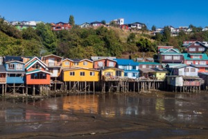 Stilt houses in Castro, Chiloé island, Chile