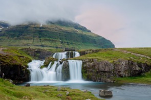 Kirkjufellsfoss waterfall near Grundarfjordur, Iceland