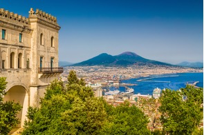 View of Naples and Vesuvius, Italy