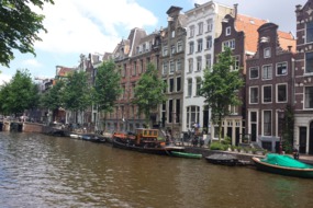 Canalside buildings in Amsterdam