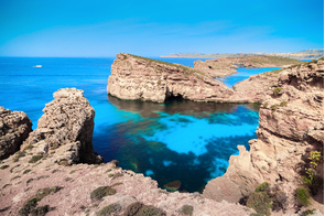Blue Lagoon in Gozo, Malta