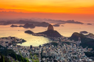 Sunset over Rio de Janeiro