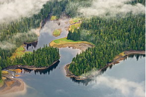 Aerial view of Misty Fjords, Alaska