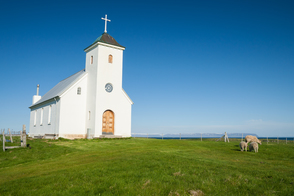 Church on Flatey island, Iceland