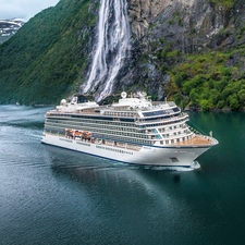 Viking Ocean Cruises - Viking Sky in Geiranger, Norway