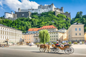 Horse and carriage in Salzburg, Austria
