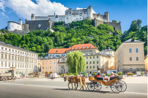 Horse and carriage in Salzburg, Austria