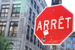 Stop sign in Montréal