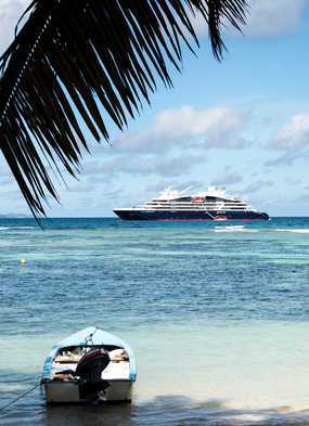 Ponant's Explorer class, one of the best small ship cruise options in the Seychelles