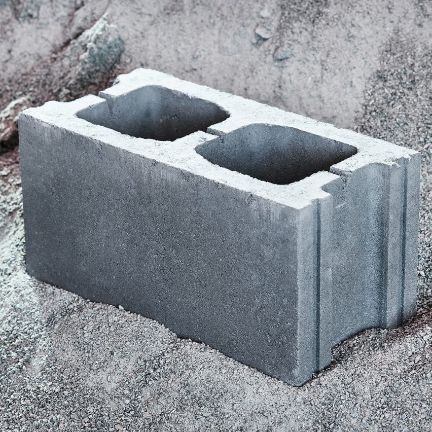 Concrete masonry unit by Carbicrete made with captured carbon